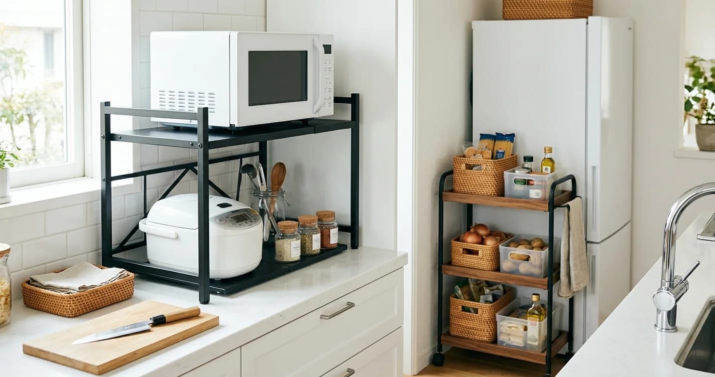 【2026】廚房收納推薦｜3款蝦皮熱銷實測，流理台、縫隙、冰箱側一次整齊！